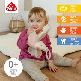 Fehn Activity Bird - Hanging Motor Skills Toy with Exciting Play Functions for Gripping and Making Sounds - A Perfect Companion for Babies and Toddlers from 0+ Months