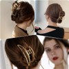 3 Pack Metal Gold Hair Claws for Women, Moon Cross