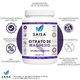 Citrato de Magnesio 1 kg y Citrato de Potasio 1 Kg. Grado Alimenticio.