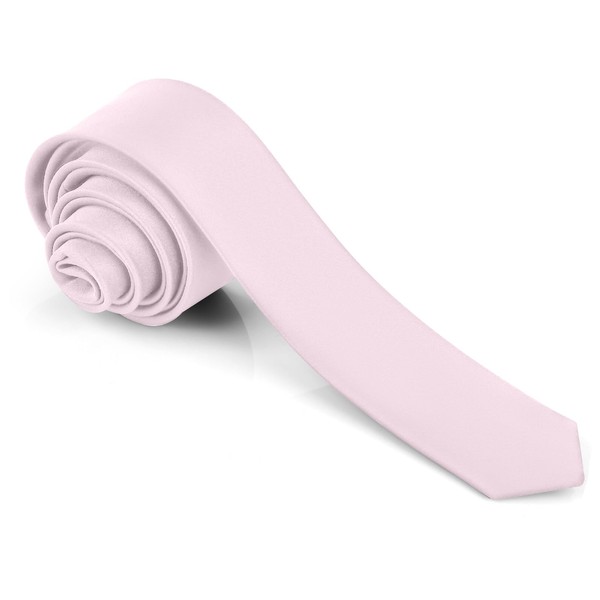 JUNMEISI Men's Ties Solid Pure Color 1.58" (4CM) Plain Slim