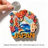 3D Resin Fridge Magnet Japan Tokyo Fuji Mountain Koi Sakura