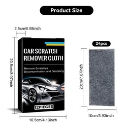 Hojalis 24Pcs Nano Sparkle Tuch Auto Kratzer Original, Nano Sparkle Cloth, Nano Sparkle Tuch Auto Kratzer, Nano Sparkle Cloth Car Scratch Remover, für Reparatur Von Leichten Kratzfarben, Lackpflege