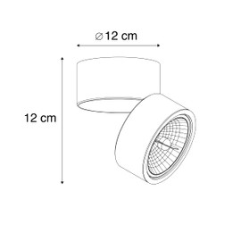 QAZQA - Industrial I Vintage I Modern Spot Black Adjustable - Go Nine Tubo I Living Room I Bedroom - Steel Round - LED Suitable G9