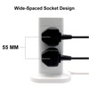 Extension Lead Surge Protection,8 Way Power Strip Tower with 4
