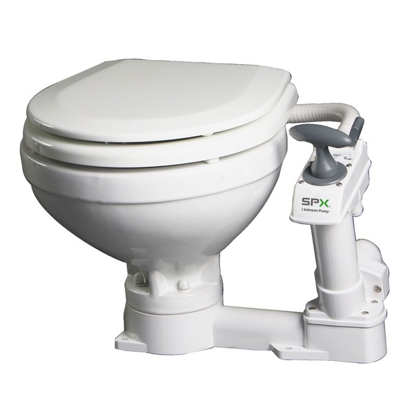 Johnson Pumps - 80-47229-01 Aqua Toilet Compact Manual, 13-9/16" H x 17-11/16" W x 16-11/16" D