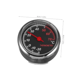 Mikinona 2pcs Car Thermometer Temperature Sensor Luminous Clock Easy Install Dashboard Decorations