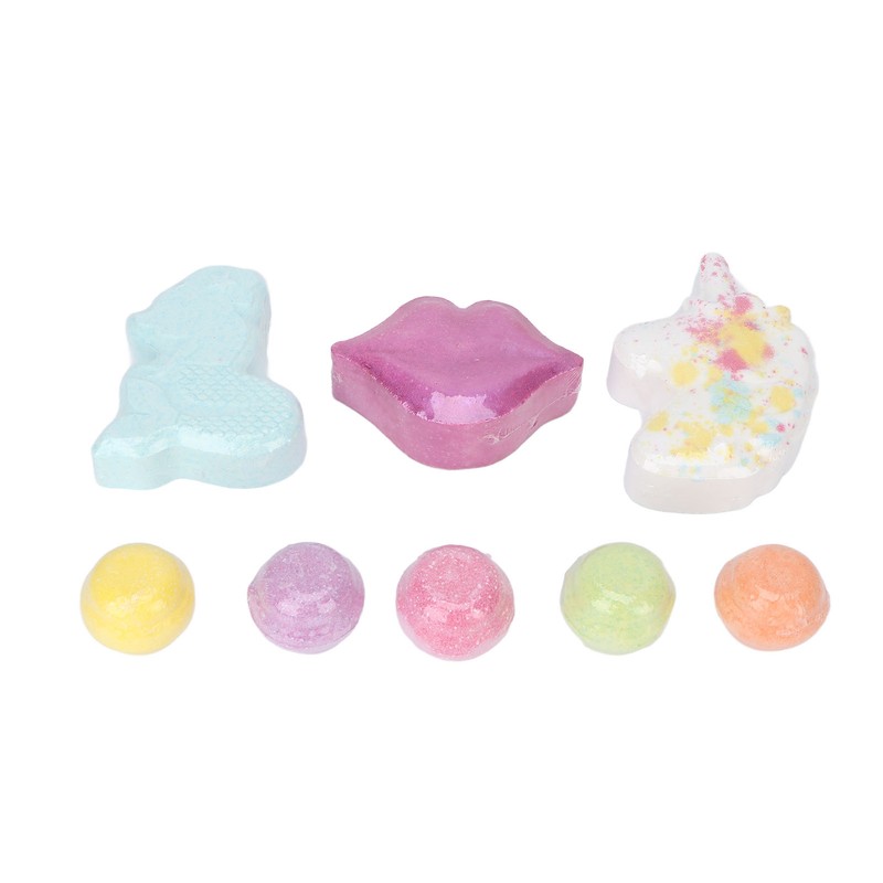 8pcs Bubble Bath Ball Set Different Shapes Fragrance Exfoliating Refreshing