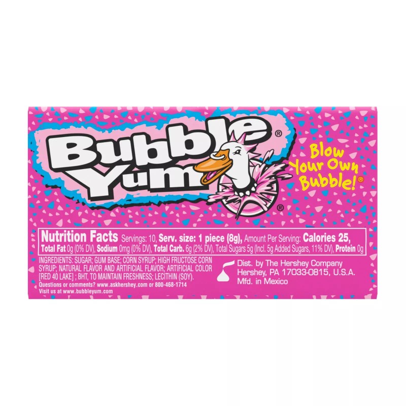 Yum Yum Bubble Yum, Original Bubble Gum, 2.8 Oz -