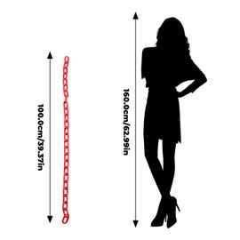 MinrzPet Red Plastic Climbing Chain for Reptiles – Adjustable Jungle Gym with Suction Cups | Terrarium Accessories for Geckos, Tree Frogs, Small Snakes & Arboreal Pets