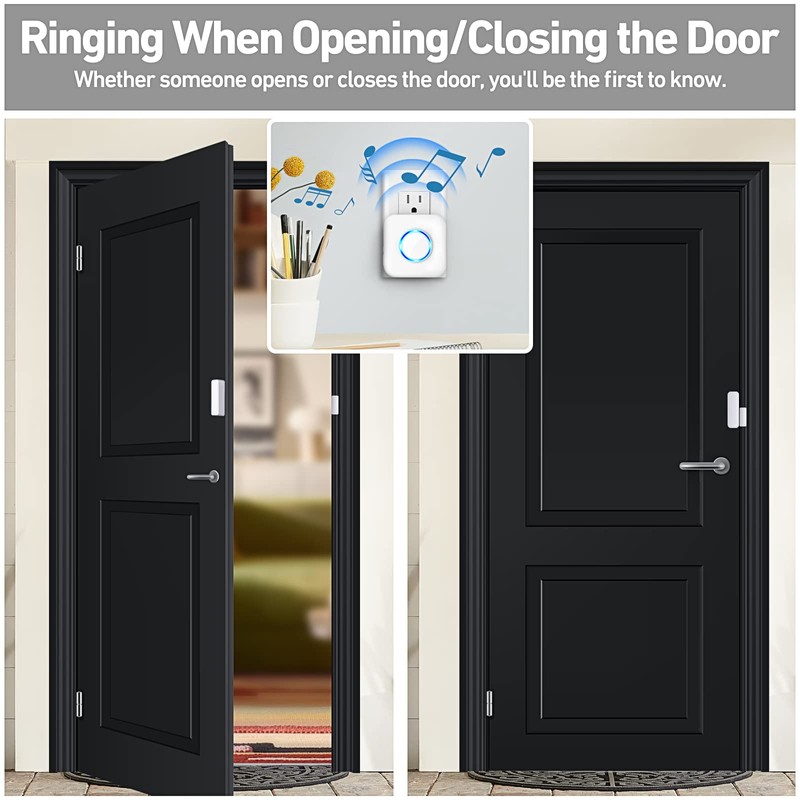 Door Chime, Satisure Wireless Door Open Contact Sensor Alarm Chime