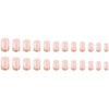 Gold French Tip Press on Nails Medium Fake Nails Square