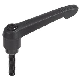 Kipp 06610-1A21X30 Plastic Adjustable Handle with 1/4-20" External Thread,"Novo Grip" Style, Steel Components, Inch, 30 mm Screw Length, Size 1, Anthracite Gray Color