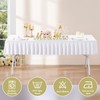 White Spandex Tablecloth for 4FT Rectangle Tables Stretch Fitted Table