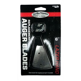 Replacement Blades - Stainless Steel - for Lazer Hand Auger (Black Shaft) - 6" - #LD-6B - Made in Sweden