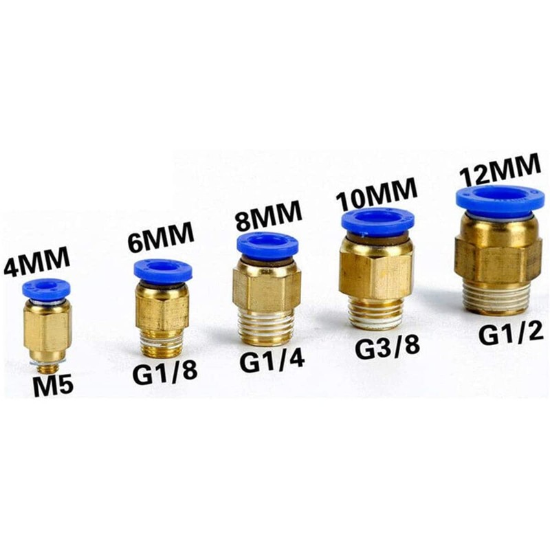 10 PCS Straight Pneumatic Push to Quick Connector Air Fittings