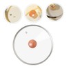 GLEAVI Toughened Glass Pot Lid with Wood Knob Kitchen Cover