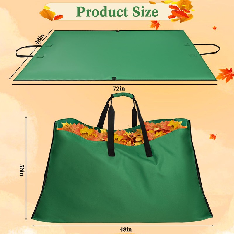 LUCKIPLUS Leaf Bag for Collecting Leaves, 600D Oxford Cloth Collapsible