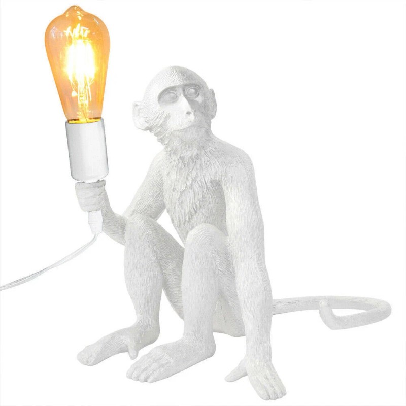 Unbranded Monkey Table Lamp Nordic Light Resin Simian Hanging Rope