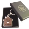Jorvik Wood New Home Design Keyring, Custom Keychain, Housewarming New