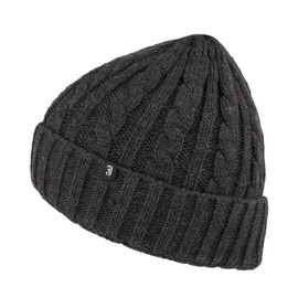 Jaxon & James Cable Knit Cuffed Beanie Hat - Dark Grey One Size