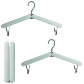 fogman Folding Hangers Travel Hangers Portable Portable Lightweight Compact Set of 2 (Green)