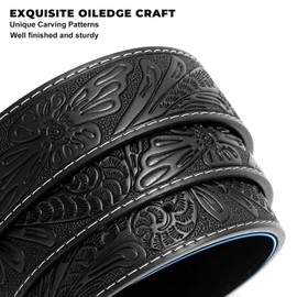 Beltroad Western Leather Buckle Belt for Men Women Cowboy Cowgirl Leather Mens Belts for Jeans Men's Christmas Belts Gifts