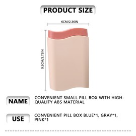 PMELCXD Opret Pill Box for On the Go Pill Box for Travelling, Pill Organiser, Small & Portable, Ideal for Vitamins, Fish Oil and Tablets