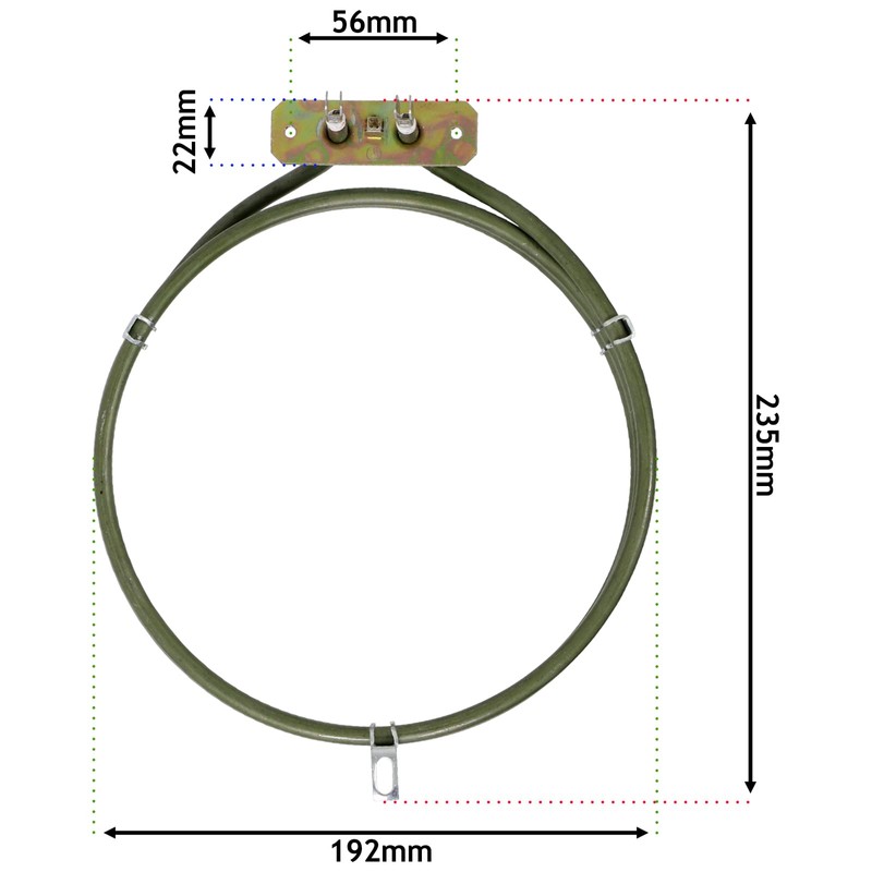 Spares2go Heater Element for Tecnik TKC1285 Fan Oven/Cookers
