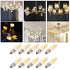10Pcs E12 Long Filament Light Bulbs 3W AC110V Chandelier Ceiling
