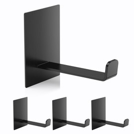 Everlling Adhesive Hooks Long 4 Pack, Large Sticky Hanger Wall Mounted
