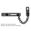 QWORK® Pack of 2 Chain Lock with Screws, Stainless Steel