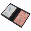 Genuine Leather ID Card Holder with 2 Compartments in Calf