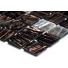 Mosaic Network Mosaic Tile Square Gold Silk Dark Grey Shimmer