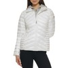 GUESS Women's Lightweight Puffer Jacket, Quilted White, Large