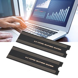 Zunate M.2 NVMe Heatsink, M.2 PCIE NVME 2280 SSD Graphene Coating Full Cover Copper Heatsink, SSD Radiator with Thermal Conductivity for Laptop PC Solid State Disk Cooler