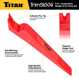 Titan 11568 2-Piece Combination Wedge and Pry Hook Set