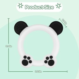 Meartchy - Paquete de 3 mordedores para bebés, juguetes de dentición de silicona en forma de oso para bebés de 0 a 24 meses, juguetes masticables sin BPA para calmar las encías doloridas (blanco