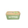 Domini Large Butter Dish,Ceramic Butter Dish with lid and knife,