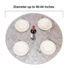Clear Round Vinyl Fitted Tablecloth,Waterproof Oilcloth Heavy Duty Elasticized Table