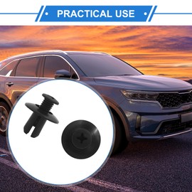 VekAuto 30 Pcs Clips Rivets Fastener, 19 x 17mm/0.75" x 0.67" Universal for Car Plastic Black