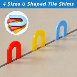 U Plastic Shims for. Horseshoe Shim Shape 1/8 Inch Tile Spacers.Tile Leveler Spacers (500 yellow 1/8)