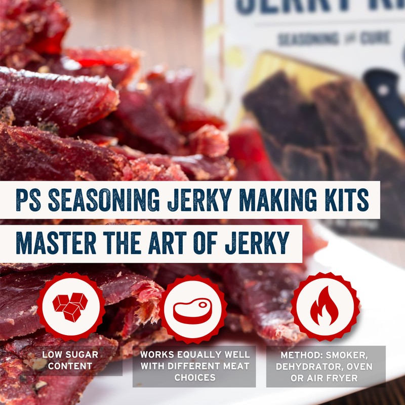 PS Seasoning Jerky Seasoning and Cure Kit (Teriyaki) - Award-Winning