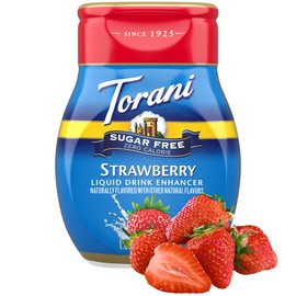 Torani Sugar Free Strawberry Liquid Drink Enhancer, Water Flavoring 4-Pack, 1.62 Oz Ea