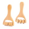 2 Pcs Wooden Massage Roller, Back Massage Roller, 5.91x3.15 Inch