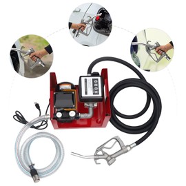 110V Self-priming Diesel Pump,Portable Electric Self-Priming Fuel Transfer Extractor Pump Kit W/Hoses & Nozzle 2800 Rpm for Diesel,Kerosene,Machine,Transformer Oil