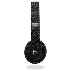 MightySkins Carbon Fiber Skin for Beats by Dr. Dre Solo 3 Wireless - Black Leather | Protective, Durable Textured Carbon Fiber Finish | Easy to Apply, Remove, and Change Styles | Made in The USA