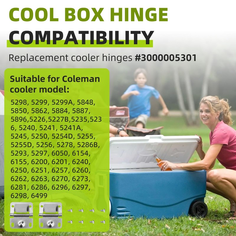 Cooler Stainless Steel Hinge Replacement for Coleman Cooler Hinges 6262