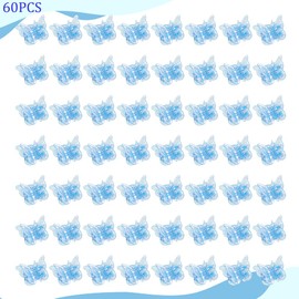 Ahoney 60PCS Mini Butterfly Hair Clips for Hair with Box Glitter 90s Y2k Hair Accessories for Girls Women (Blue)