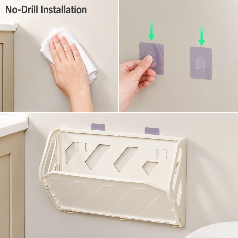 Wall Mounted Shoe Rack for Space Saving – Foldable Hidden