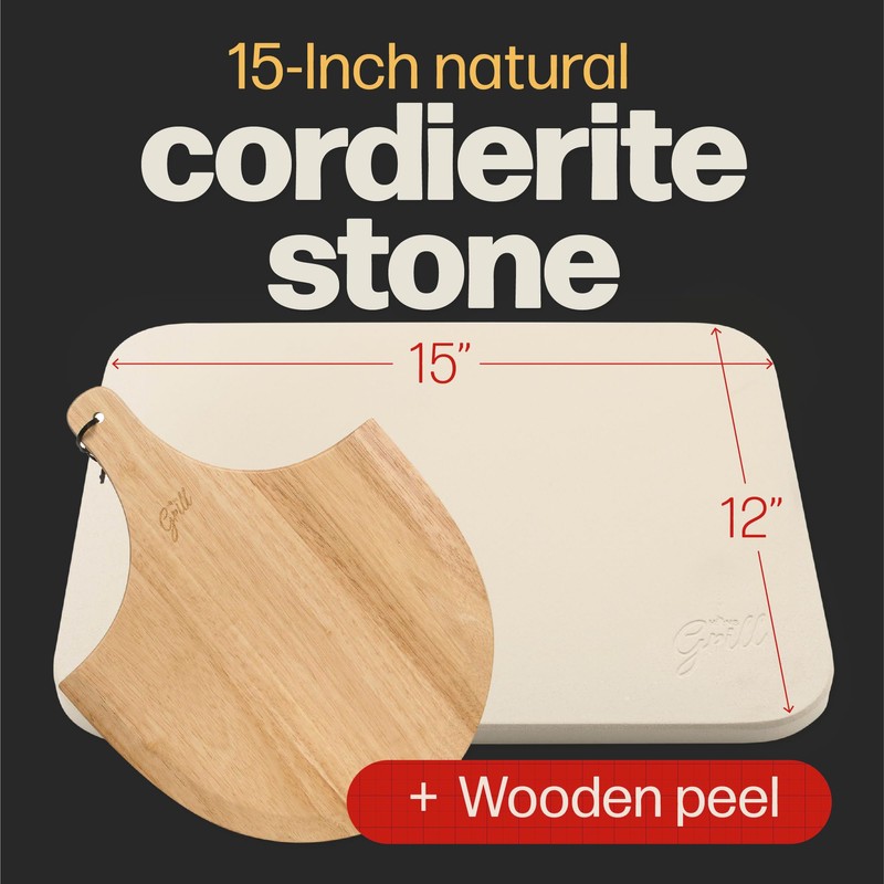 HANS GRILL PIZZA STONE | Rectangular Pizza Stone For Oven
